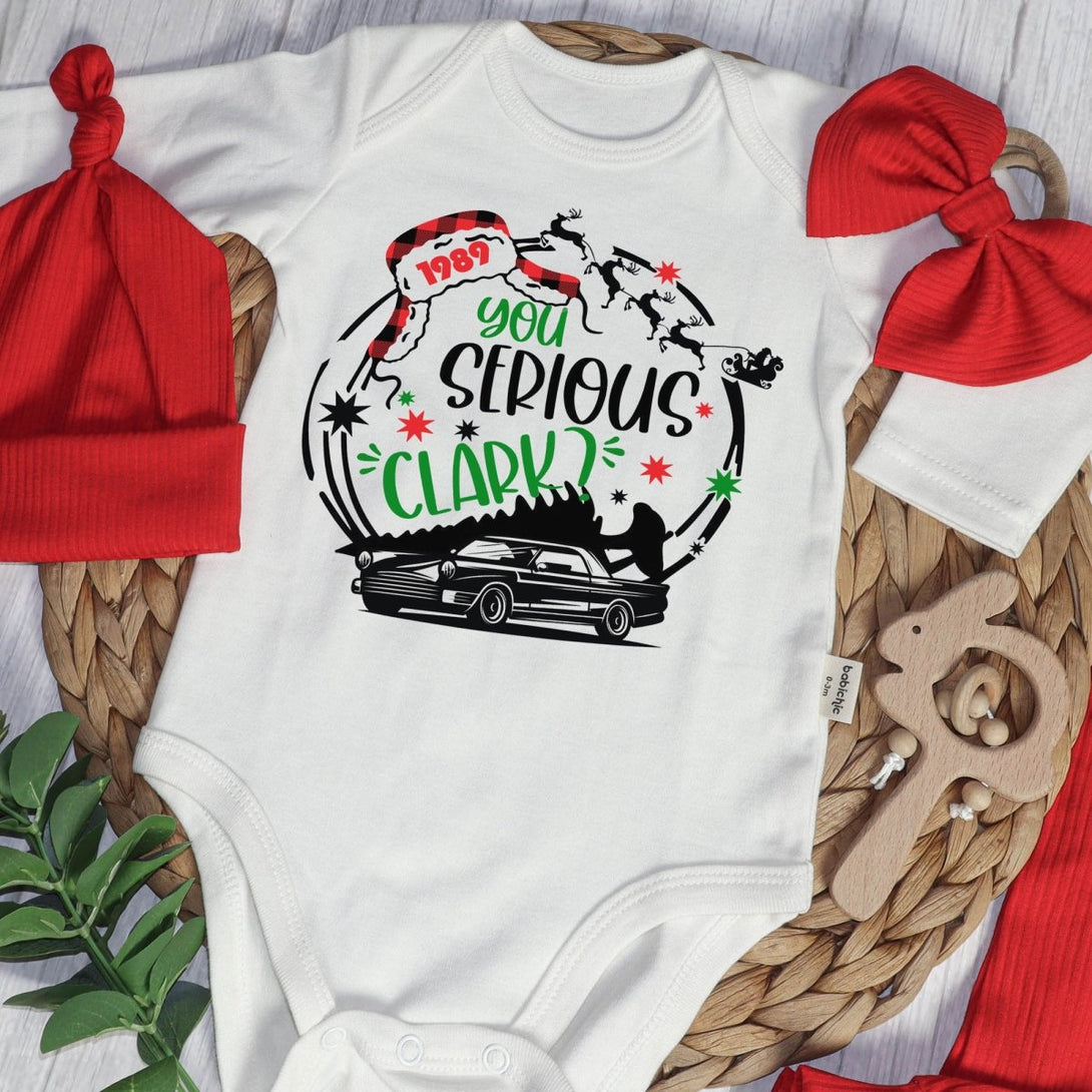 You Serious Clark Christmas Baby Onesies and Long Pants Set | National Lampoon's Christmas Vacation Baby Onesie - BabiChic